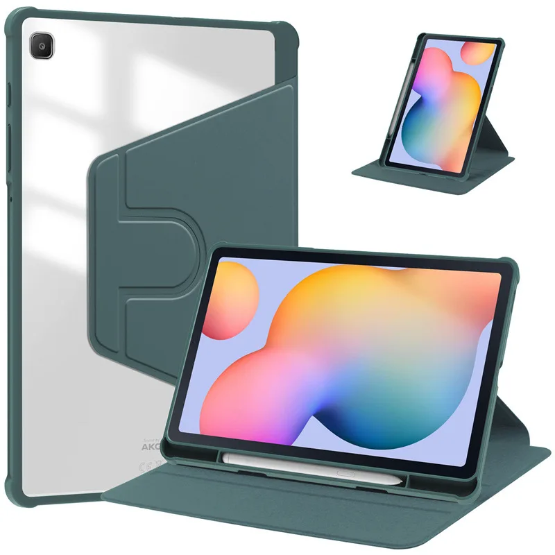 For Samsung Galaxy Tab S6 Lite 10.4 2024 SM-P620 Rotating With Pencil Holder Cover For Tab S6 Lite 10.4