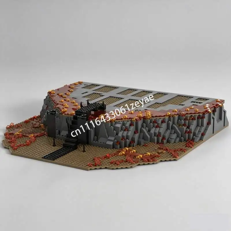 1602Pcs Dark Fortress Base Extension Model Custom Puzzle Building Blocks Diy Assembly Fantasy Fortress Toy Popular Gift Display
