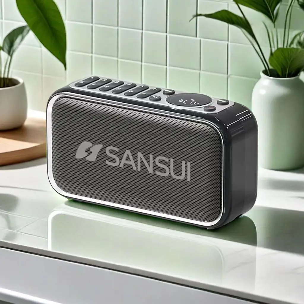 SANSUI F35 Caixa De Som Bluetooth Portable Stereo Bass Speaker Vintage Bluetooth Speaker Card Mini Plug in Walkman Music Player