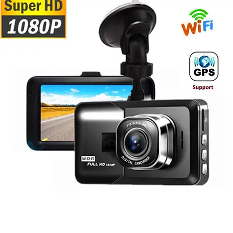 자동차 DVR WiFi GPS 대시 캠 풀 HD 1080P 차량 카메라 드라이브 비디오 레코더 자동 Dashcam 블랙 박스 자동차 액세서리 등록자