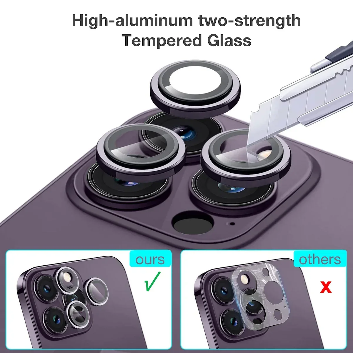2-3 قطعة لهاتف أبل آيفون 16 15 14 برو ماكس بلس كاميرا خفية مقاومة حماية التصوير الفوتوغرافي فيلم فيديو التقاط صورة فيلم Tesist #1