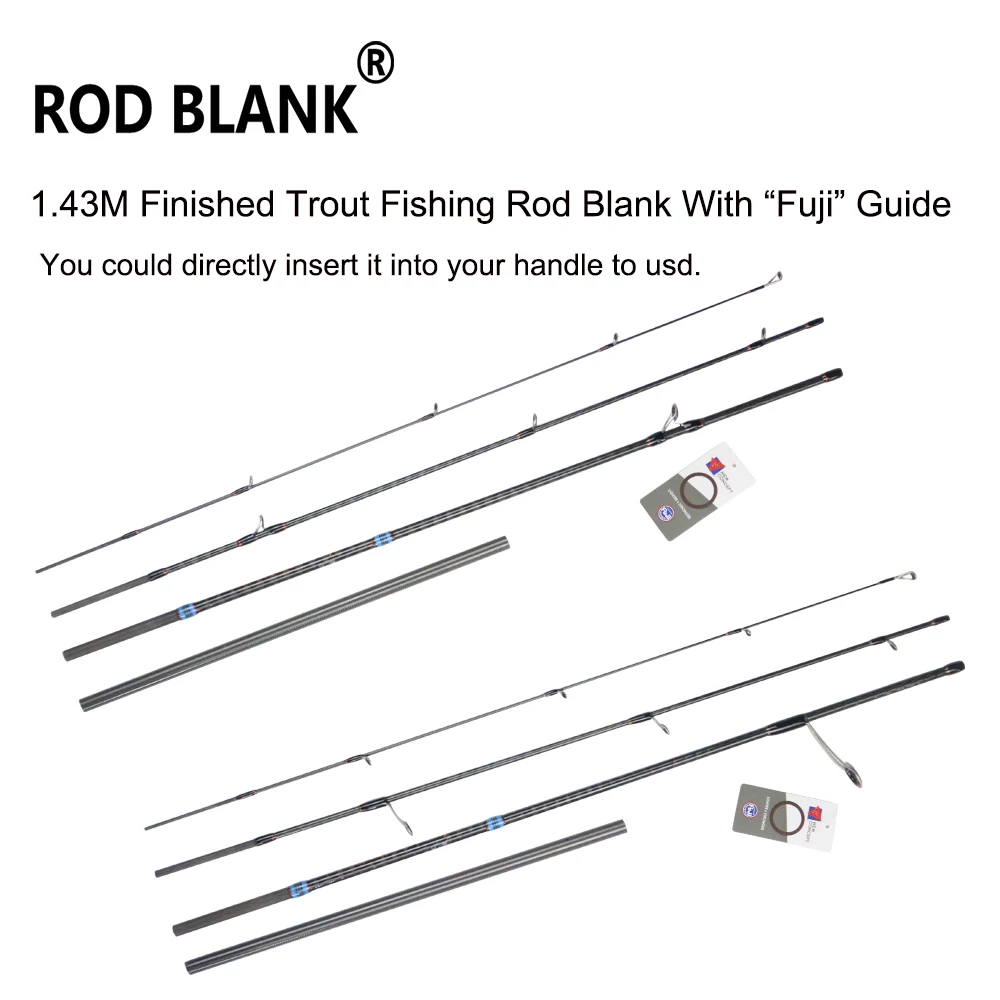 Rod Blank 1Set 1.43M 4 Sections Finished Rod Blank Carbon Fiber Trout Fishing Rod Blank Rod Building  DIY Component  Pole Repair