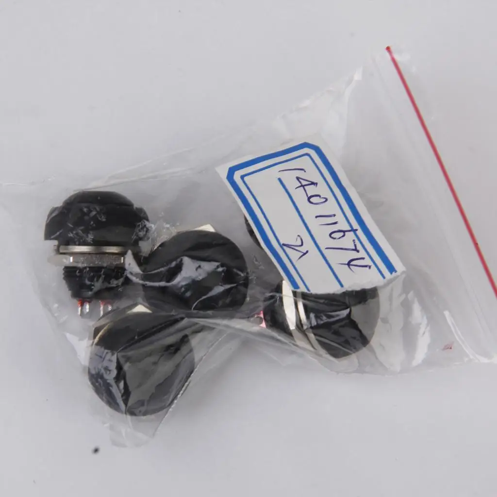 Pack of 5 Momentary Push Button Horn Switch for Car 3A/125V/AC 1A/250V Black