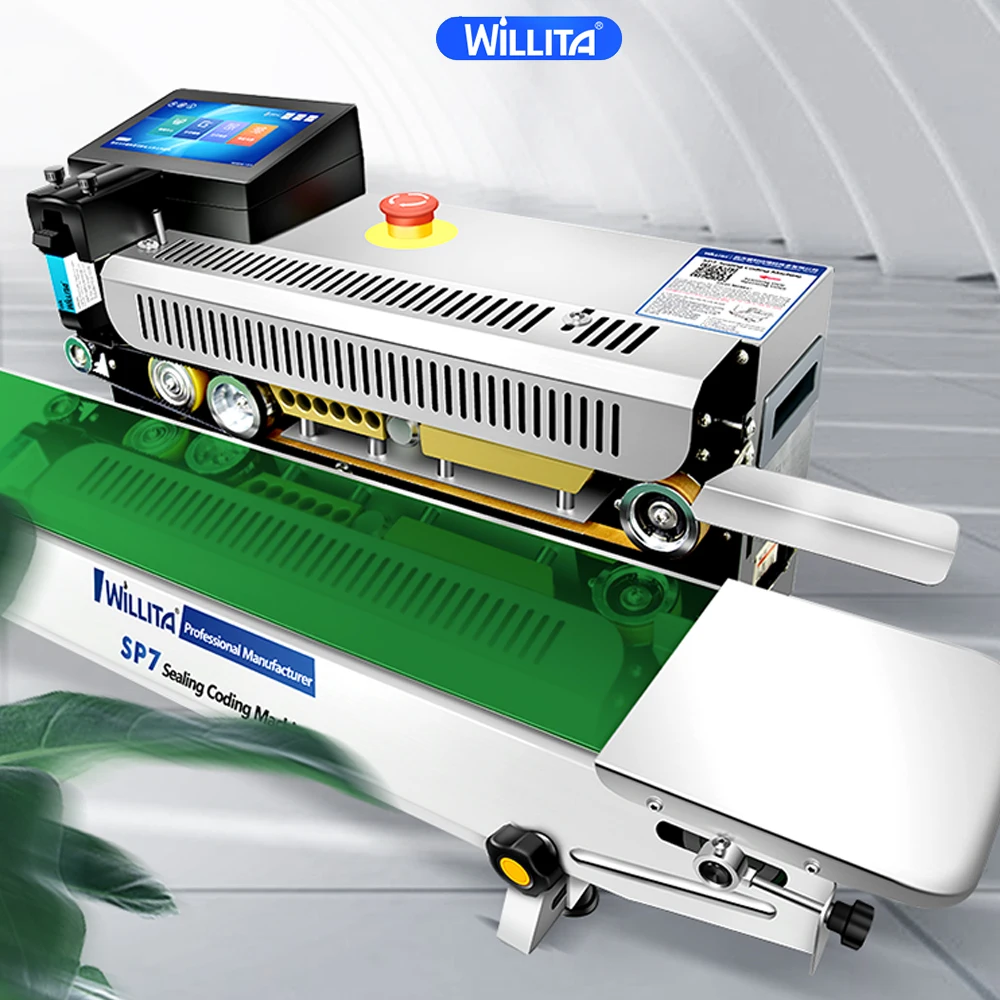 Imagem -02 - Willita Inkjet Codificação e Máquina de Selagem Selador de Bolsa de Plástico Faixa Horizontal Sp7 127 mm