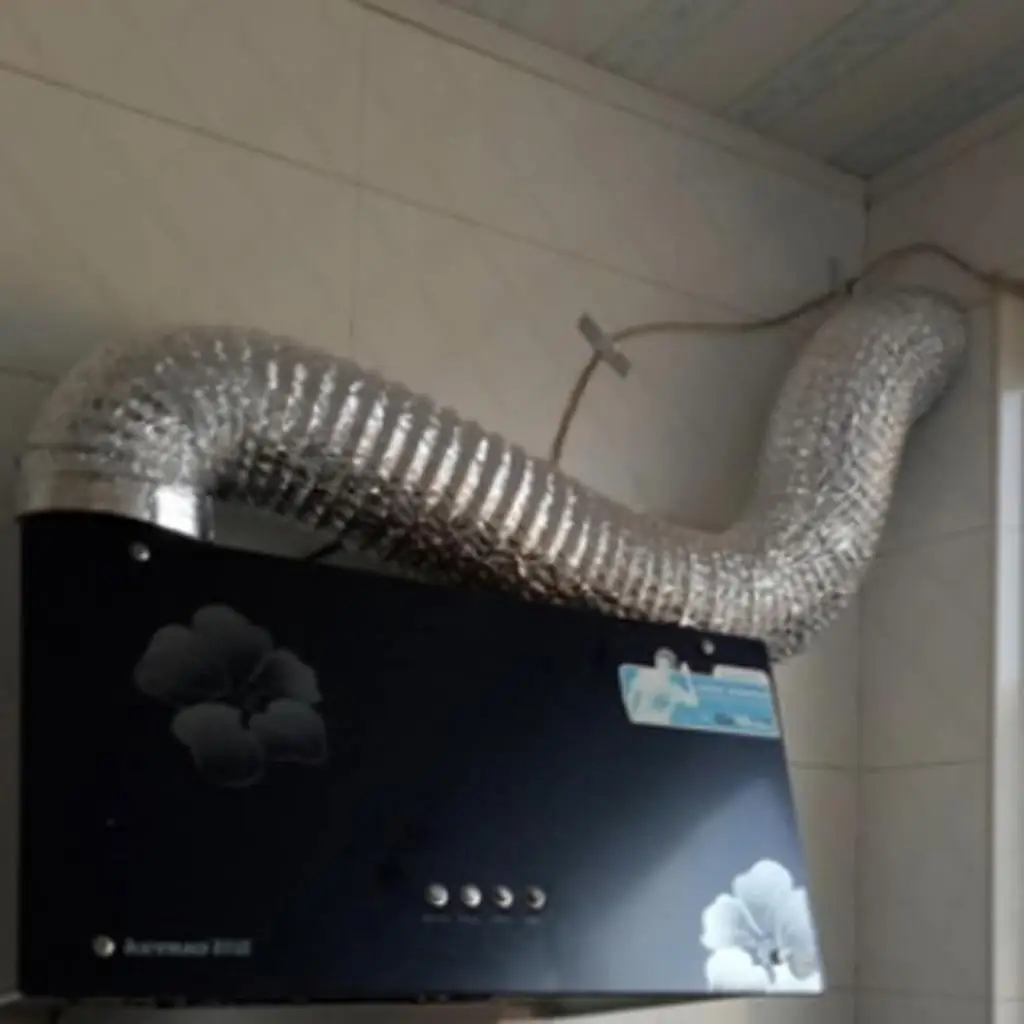 Aluminum Foil Ventilation Duct Exhaust Tube Flexible Round Vent Hose for Kitchen Bathroom Greenhouse