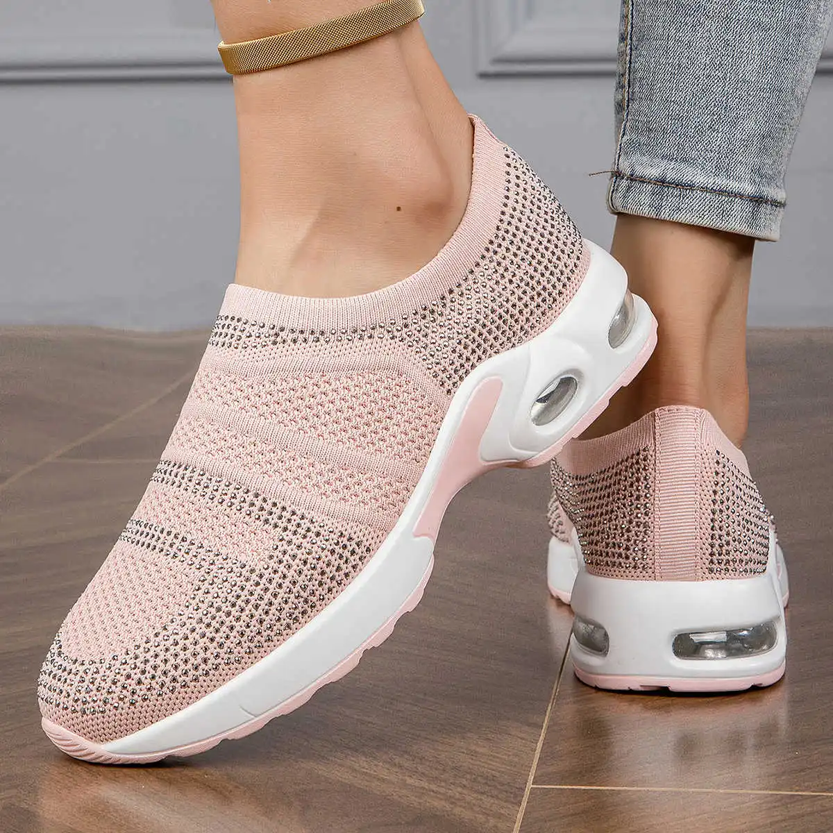 

Lazy Mocasino Sports Sneakers For Women Golf High White Boots Shoes Ladies Casual Beskets Sneachers Donna Funny Flatas