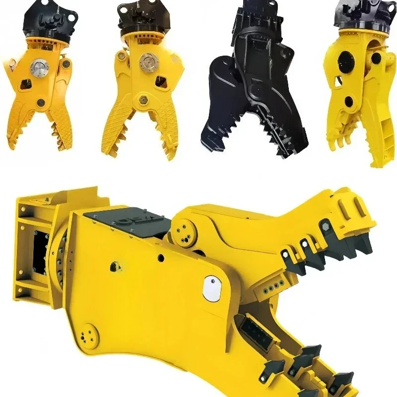 Hydraulic Rotating Pulverizer Demolition Equipment Excavator Concrete Hard Stone Crusher Shear