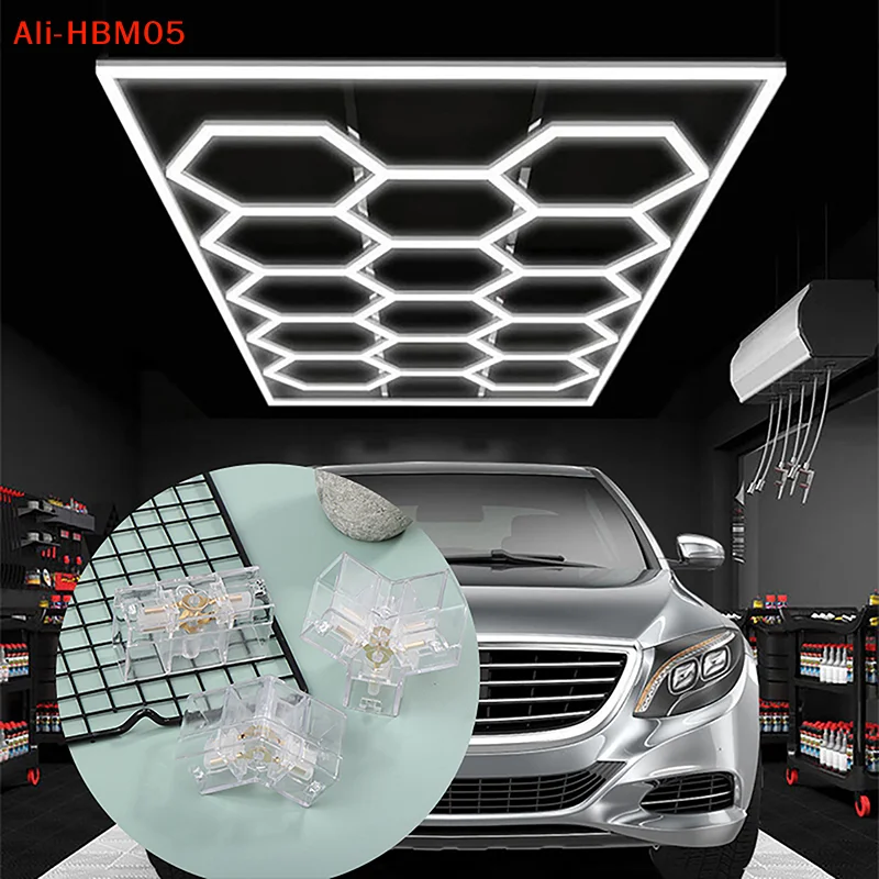 (HB05)2-Pin LED Lamp V/Y/I Connector For Bordered Honeycomb Light Tube 110-240V For Universal Car Wash Workshop