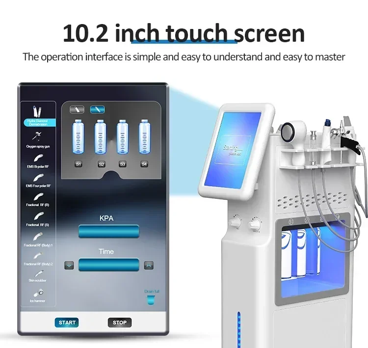 2025 Macchina per il ringiovanimento della pelle con acqua e ossigeno Pulizia profonda Dermoabrasione Acqua facciale Aqua Peeling Attrezzatura per la bellezza