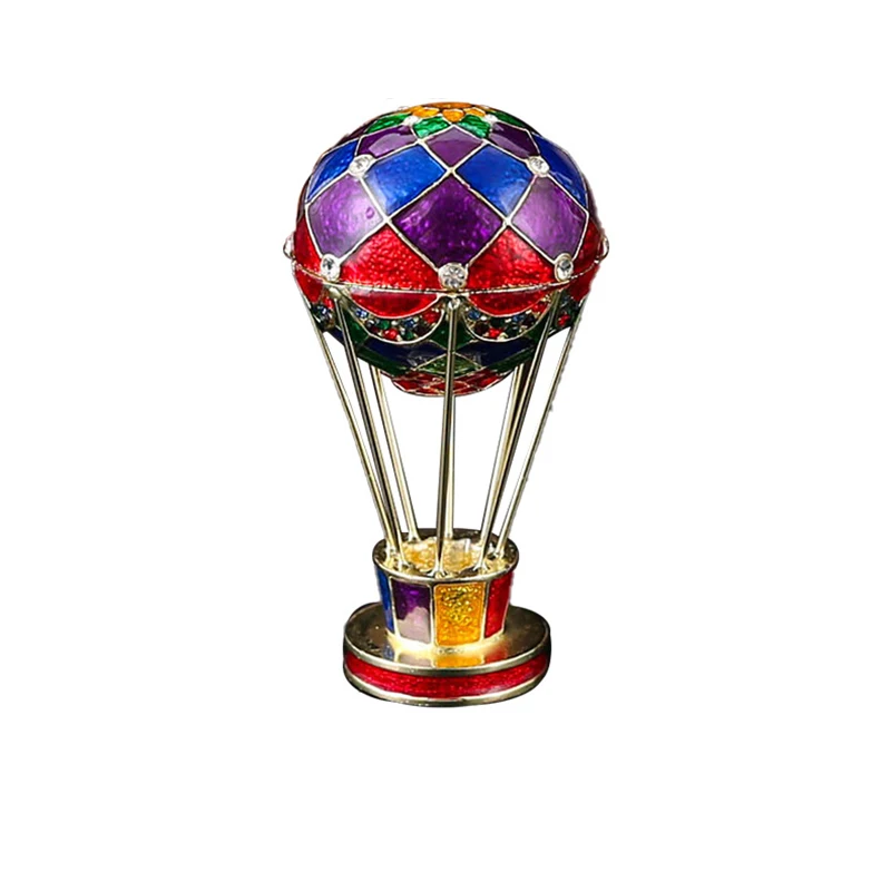 

Эмалированный воздушный шар Faberge, пасхальное яйцо, футляр для драгоценностей, коробка для хранения ювелирных изделий, металлические изделия ручной работы, товары для домашнего интерьера, праздничный подарок