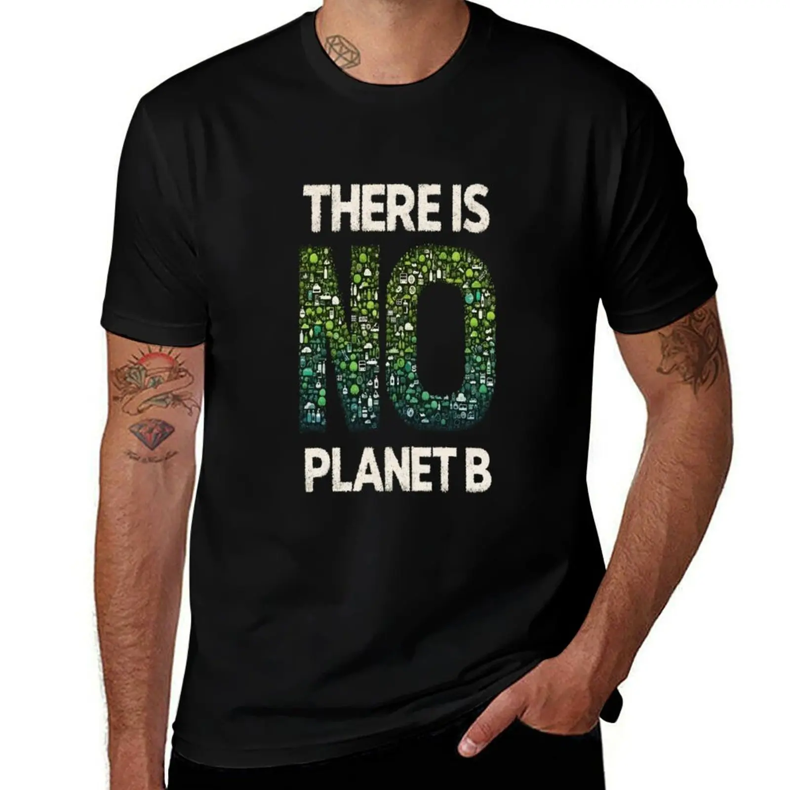 Eco-Conscious Call: There Is No Planet B Artwork Climate Action Design T-Shirt Outdoor Work Short Sleeve Top T-Shirt