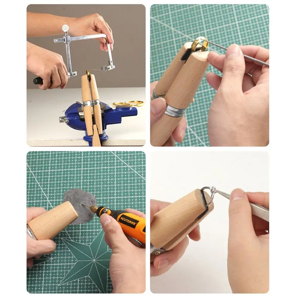 Non Scratch Ring Clamp Safe Secure Holding Leather Jaws Jewelers Holder Multi-Purpose Adjustable Bench Jewelry Pliers Benchwork