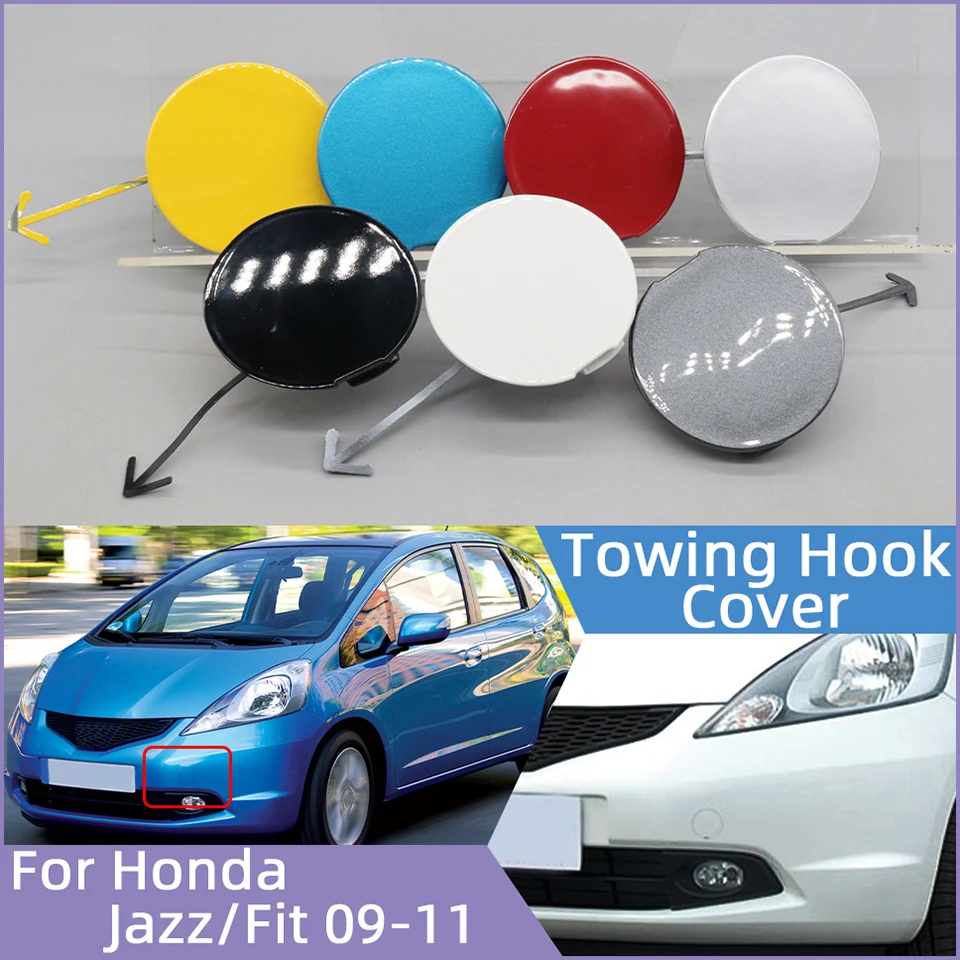 For Honda Fit / Jazz GE 2009 2010 2011 Front Bumper Tow Hook Eye Cover Lid Auto Towing Hook Hauling Trailer Cap Hood Garnish