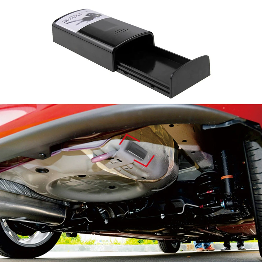 Magnetic Car Key Storage Box Small Durable Organizer for Car Home Office Factory Black PP Material