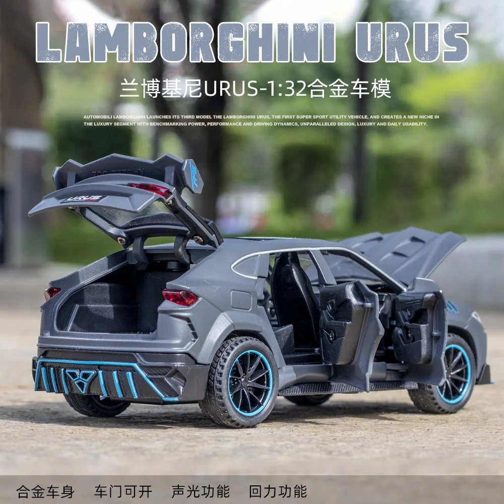 1:32 Lamborghini URUS Sportwagen Simulation Druckguss Metalllegierung Modellauto Sound Licht Zurückziehen Sammlung Kinder Spielzeug Geschenke A232