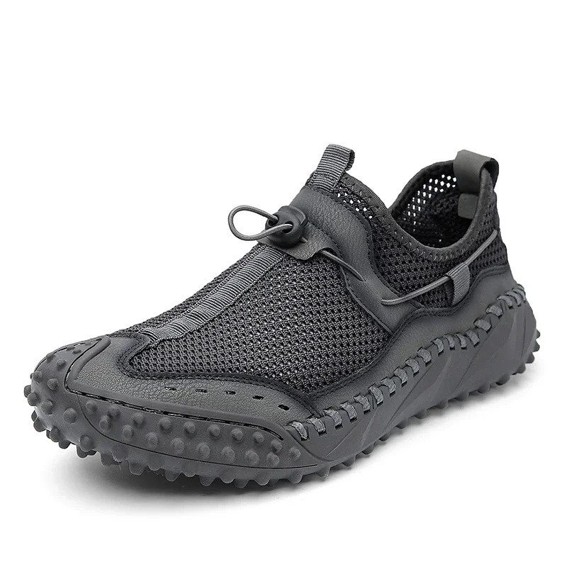 Brand Summer Mesh Men's Shoes New Breathable Flat Casual Shoes Outdoor Walking Men's Sneakers Hiking Shoes Zapatillas Hombre