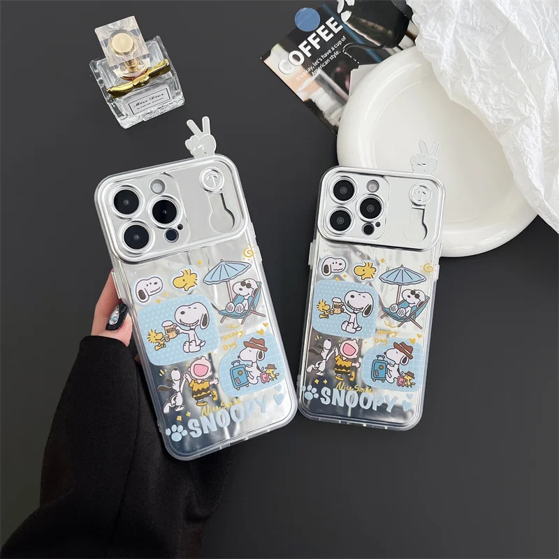 Cartoon S-Snoopys-Charile Dog Phone Case For Apple iPhone 15 14 11 12 13 Pro XS Max Cover Cute Puppy Back Protect Funda Shell