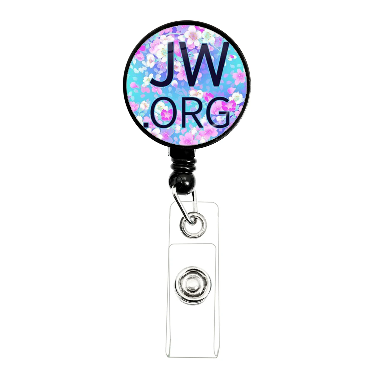 JW.ORG Black Retractable Badge Reel Work Card Clip ID Name Card Display Tag Staff Card Jehovah's Witnesses Badge Holder