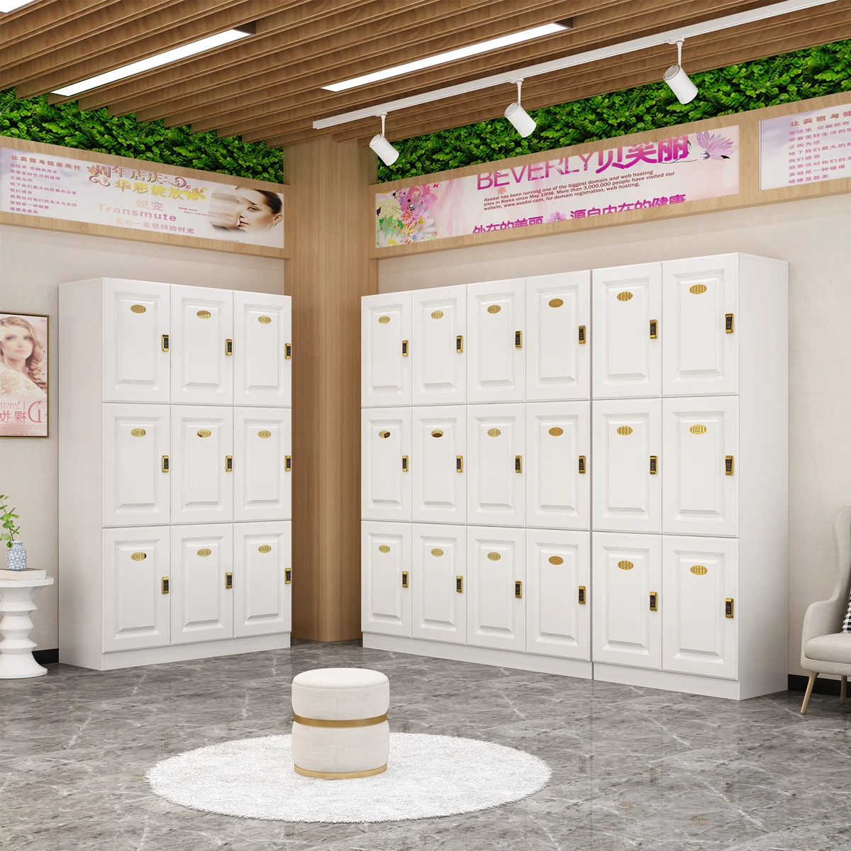Casier de vestiaire en bois av - Yoga Fitness Centre avis et prix
