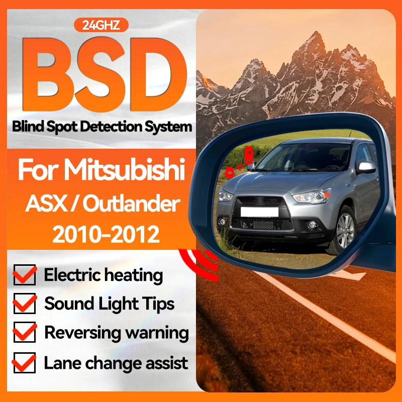 Car Blind Spot Detection System BSD BSA BSM Car Radar Sensors Change Lane Aided Parking For MitsubishiASX/Outlander2010-2012