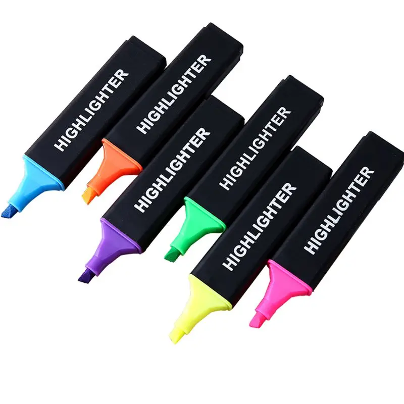 Highlighters Fluorescent Color Marker Pen Text Separator Invisible Ink School Stationery Office Supply текстовыделитель