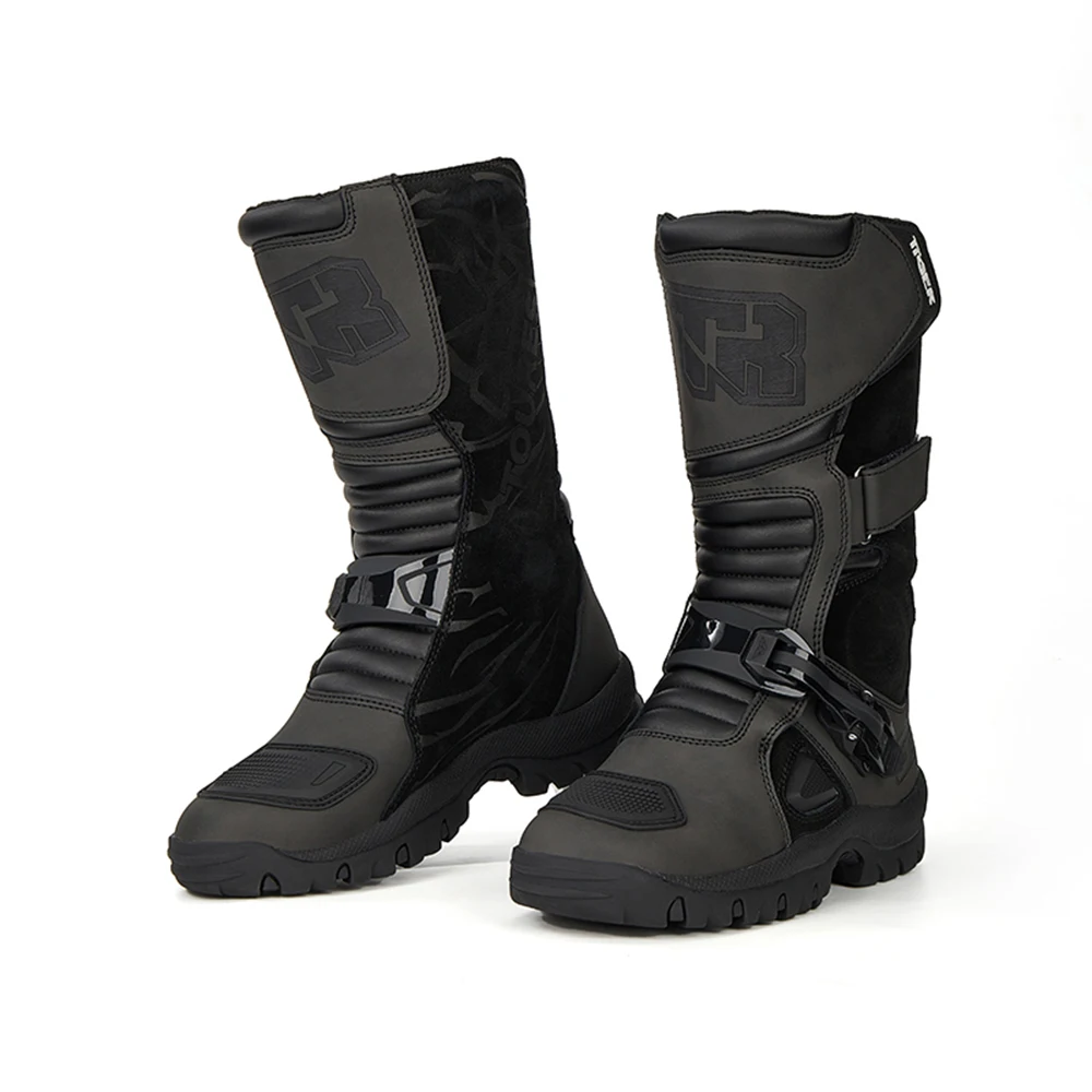 Sapatos impermeáveis de motocicleta, Botas de corrida Off Road, Amortecimento desodorização, Botas Rodoviárias Resistentes ao Desgaste