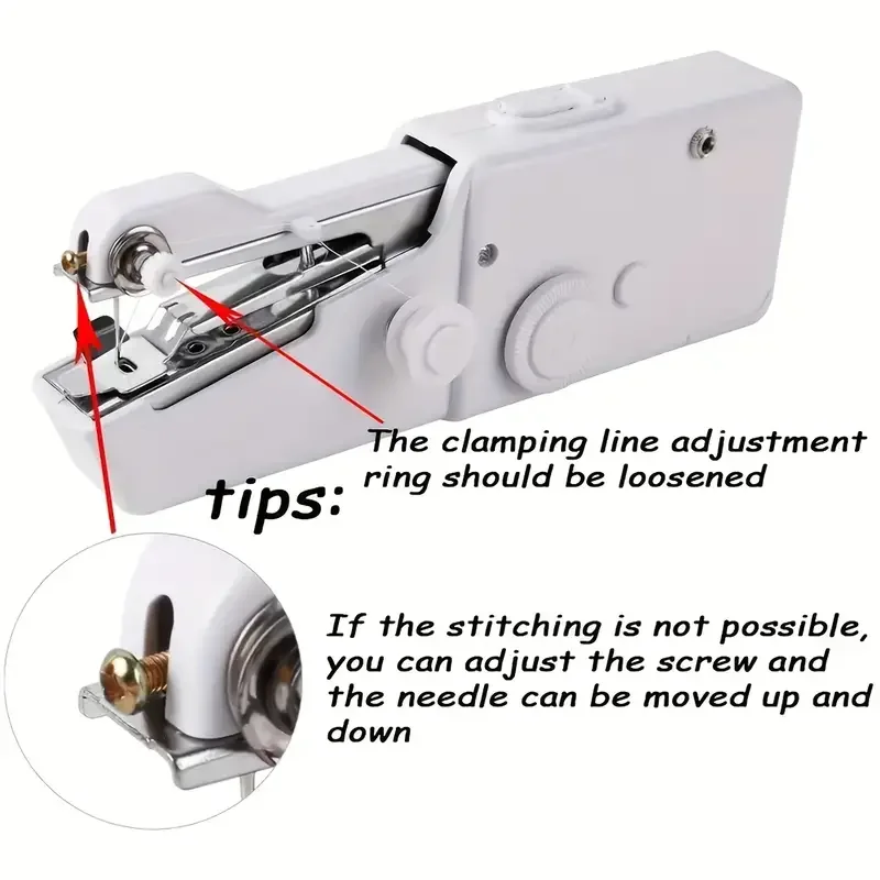 

1pc Handheld Sewing Machine Mini Sewing Machine, Portable Sewing Machine Quick Handheld Sewing Tool