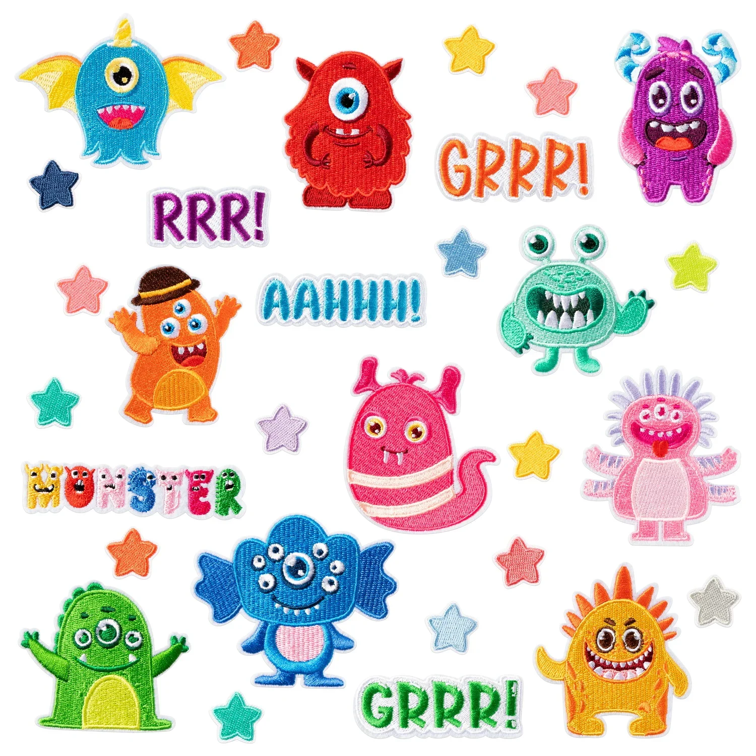 Chenille Iron on Patches for Embroidered Applique DIY Sewing Clothes Stickers Accessory for Backpacks Hats Dress Jackets Patch