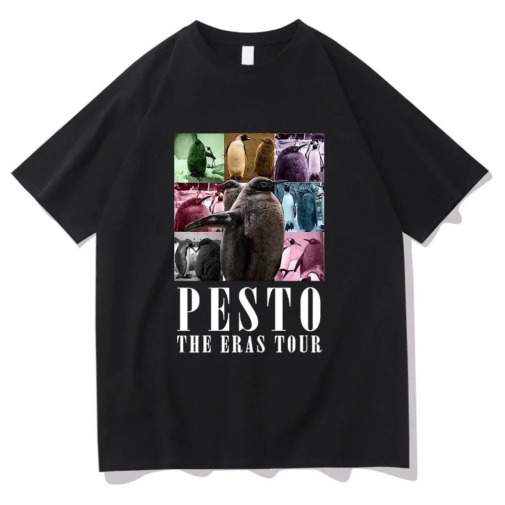 The Pesto Penguin 2024 Eras Tour Tshirts Funny Men/women Clothing Unisex Cotton Short Sleeve Tops Graphic TShirt Vintage Clothes