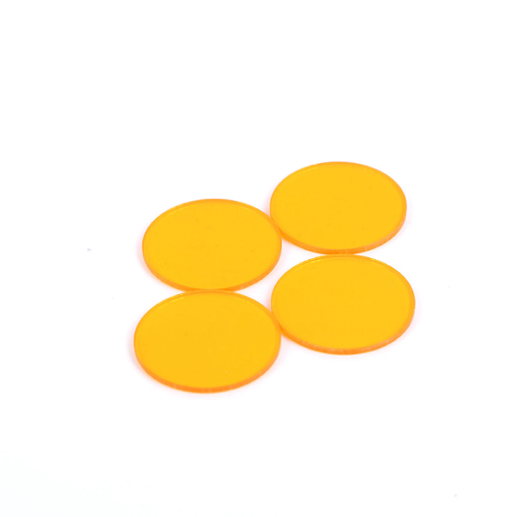 4Pcs Total Round Plate Size Diameter 30mm Yellow Glass Filter CB1 For Flashlight