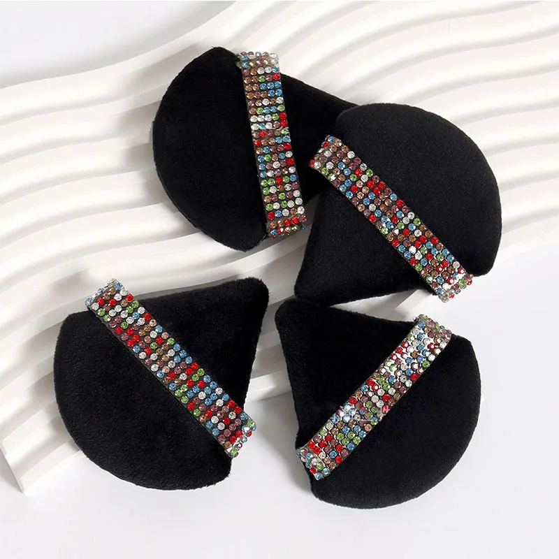 1/2/3 قطعة الماس مثلث منصات ماكياج نفخة مسحوق نفخة الإسفنج المخملية ماكياج الإسفنج الوجه ماكياج أداة HZFP08