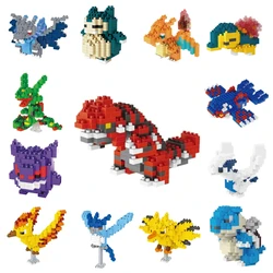 Маленькие блоки Pokemon Nanoblock Charizard Kyogre Groudon Rayquaza, модель, образовательная графика, игрушки для детей, подарок на день рождения, игрушки