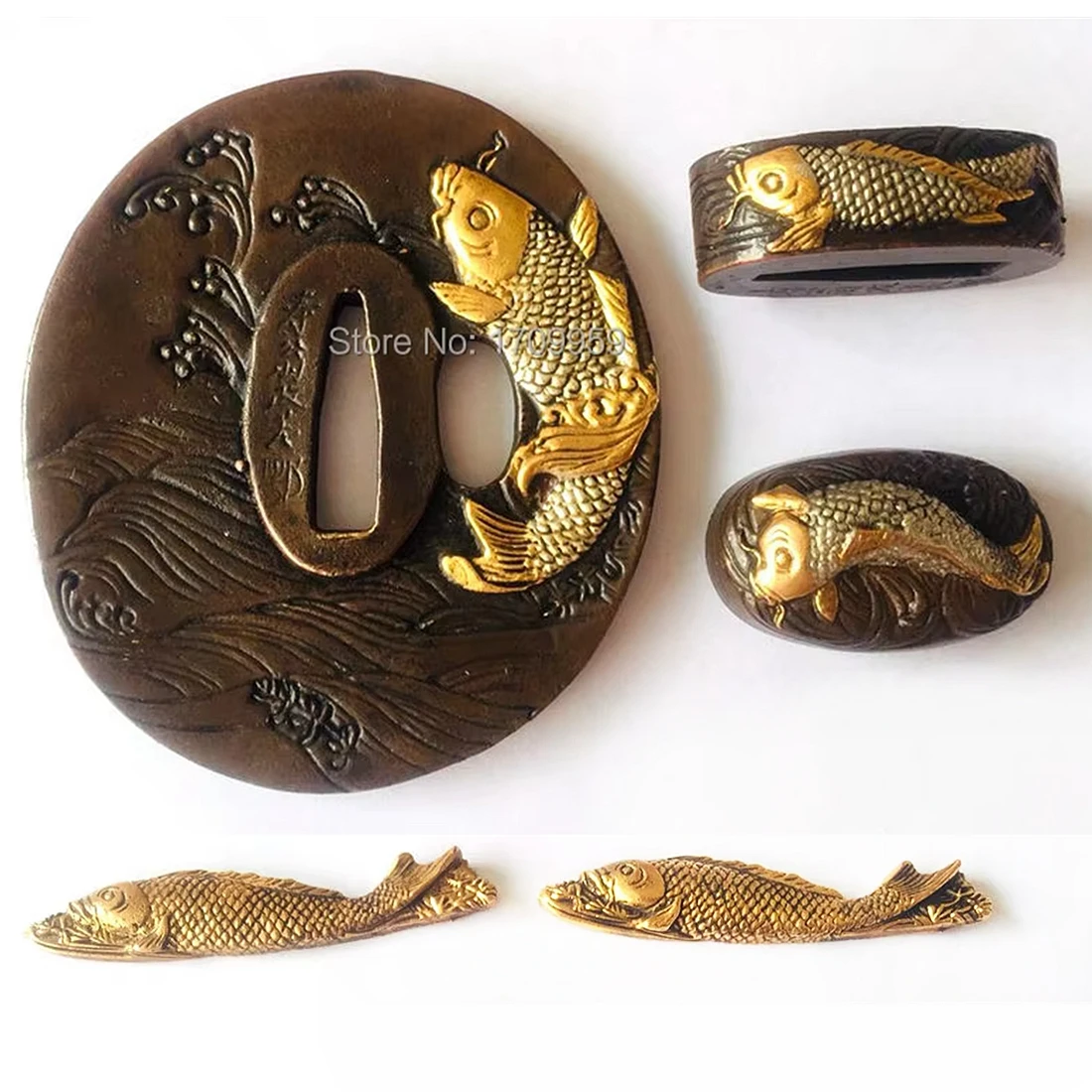 A Set Fish Tsuba Ja… - image