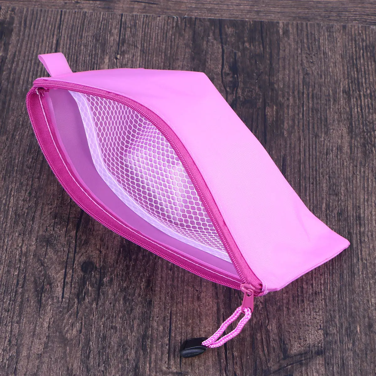 

12Pcs A6 Mesh Stationery Bag PVC Zipper File Bag Waterproof Damp-Proof Portable Lightweight for Office School Cosmetics Pens