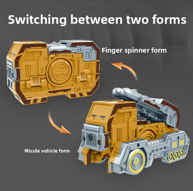 ชุดของเล่นทหารขายดี: ลูกข่างแปลงร่าง 2 โหมด - ของเล่นหมุนคลายเครียดสำหรับเด็ก