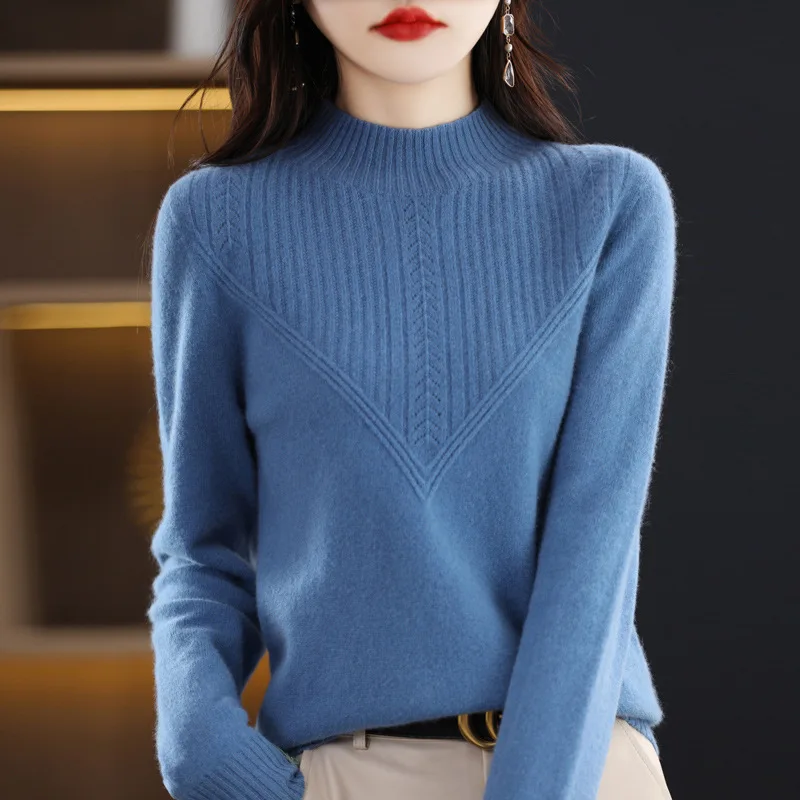 

New Korean Fashion Autumn Pullover Sweater Pulls Femmes Solid Color Long Sleeve Tops Warm Women's Clothing Knit Sweater
