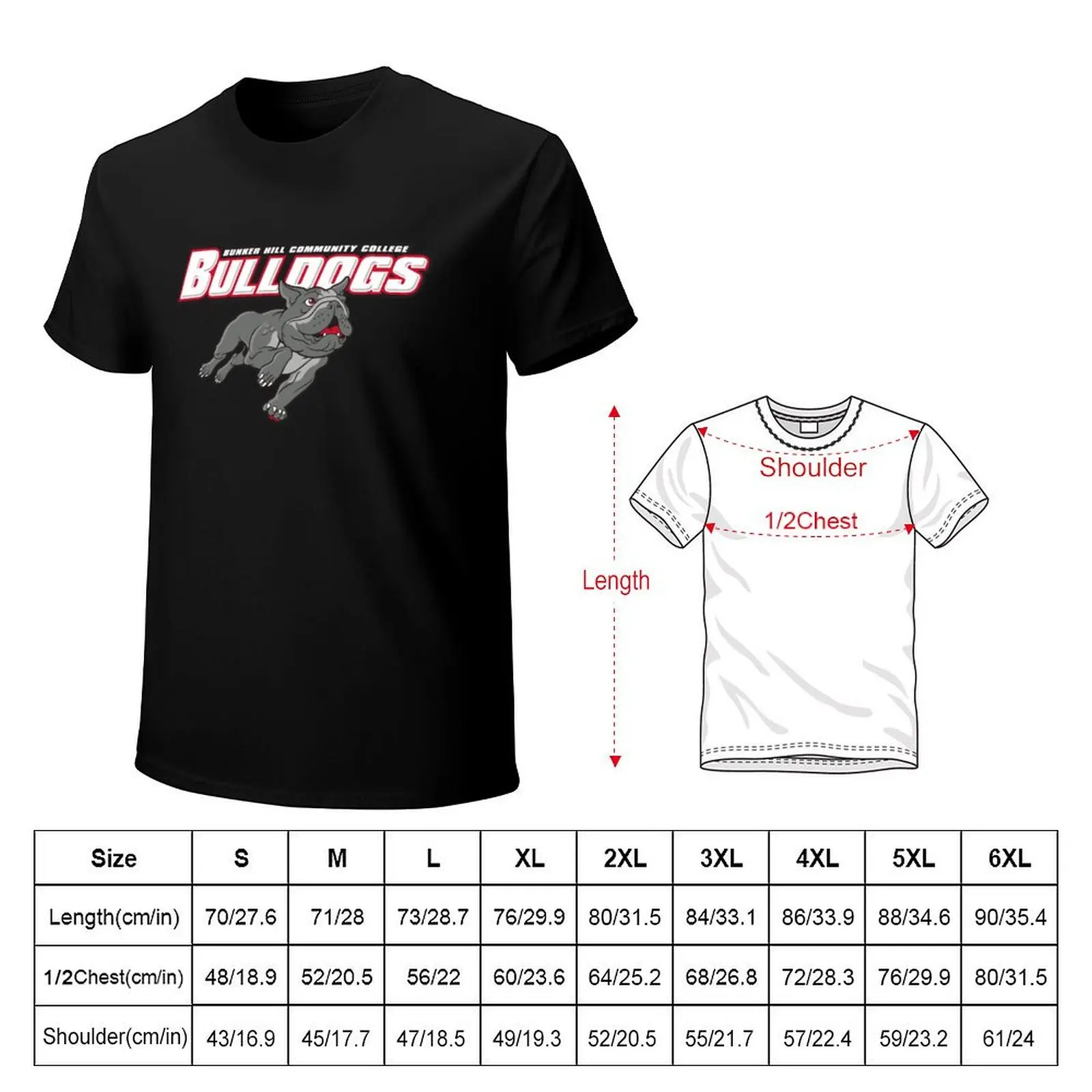 Bunker Hill Bulldogs T-Shirt Large Size Breathable Tee