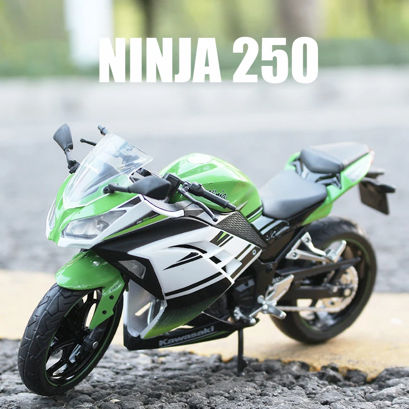 1:12 Kawasaki Ninja 250 Heavy Locomoti Simulation Alloy Motorcycle Model Shock Absorbers Collection Toy Car Gift