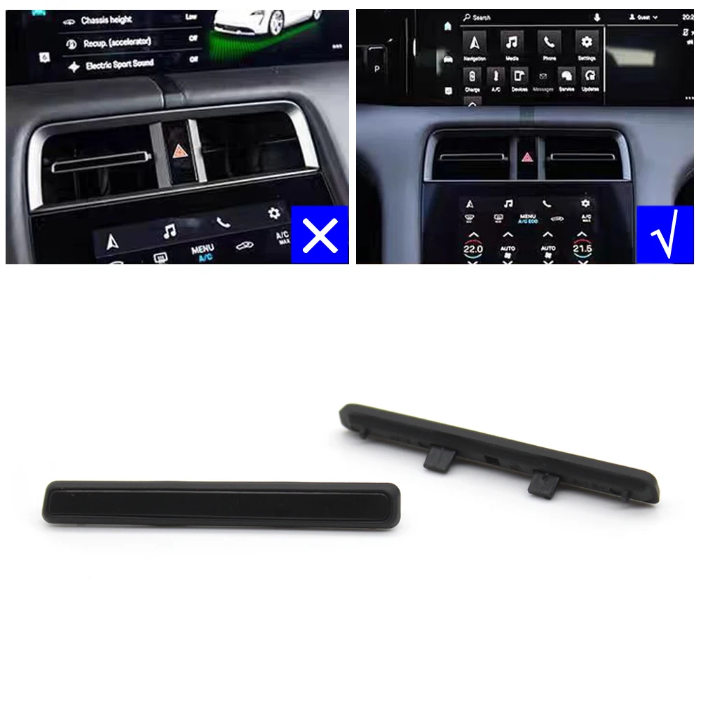 For Porsche Taycan 9J1 Front Central Middle AC Air Vent Grille Outlet Trim Strip Car Accessories 2019 2020 2021 2022 2023 2024