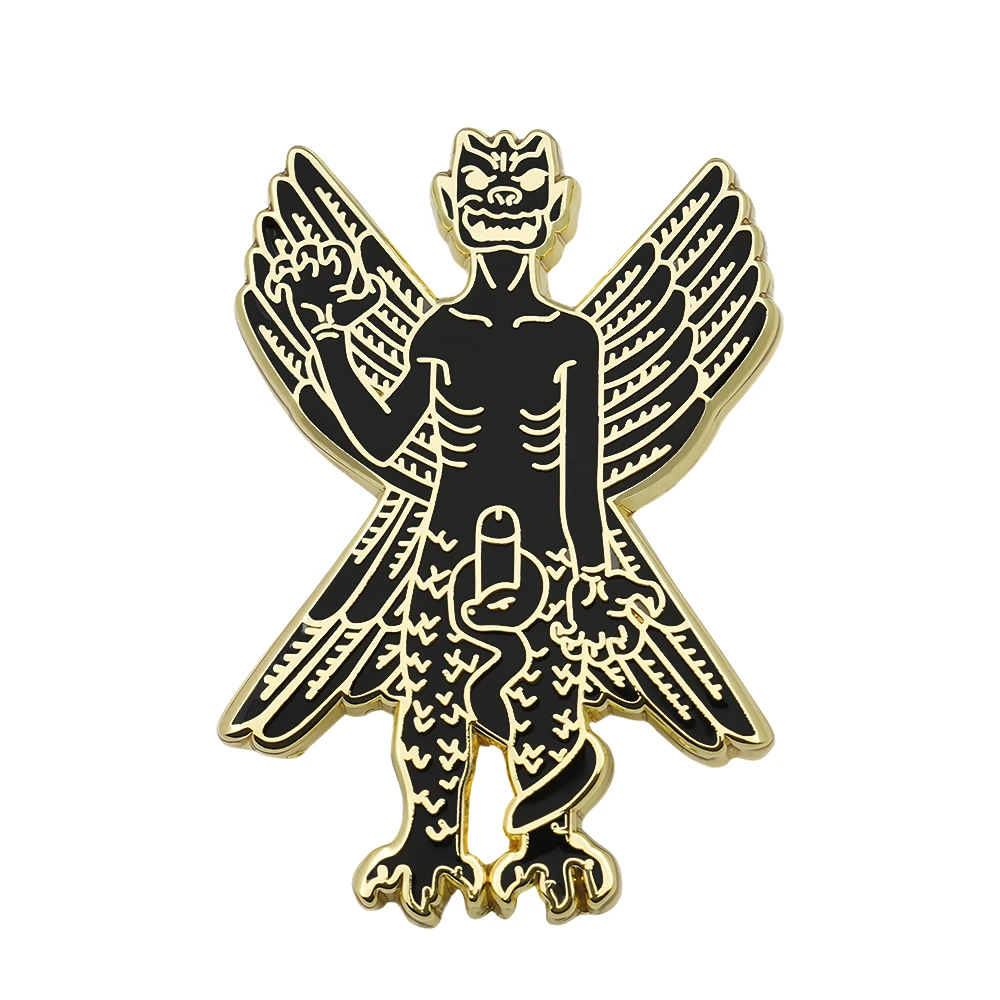 Pazuzu Badge Mythology Wind Demon Plague God Badge Goth Punk Jewelry Pagans Horror Lover Gift Collect