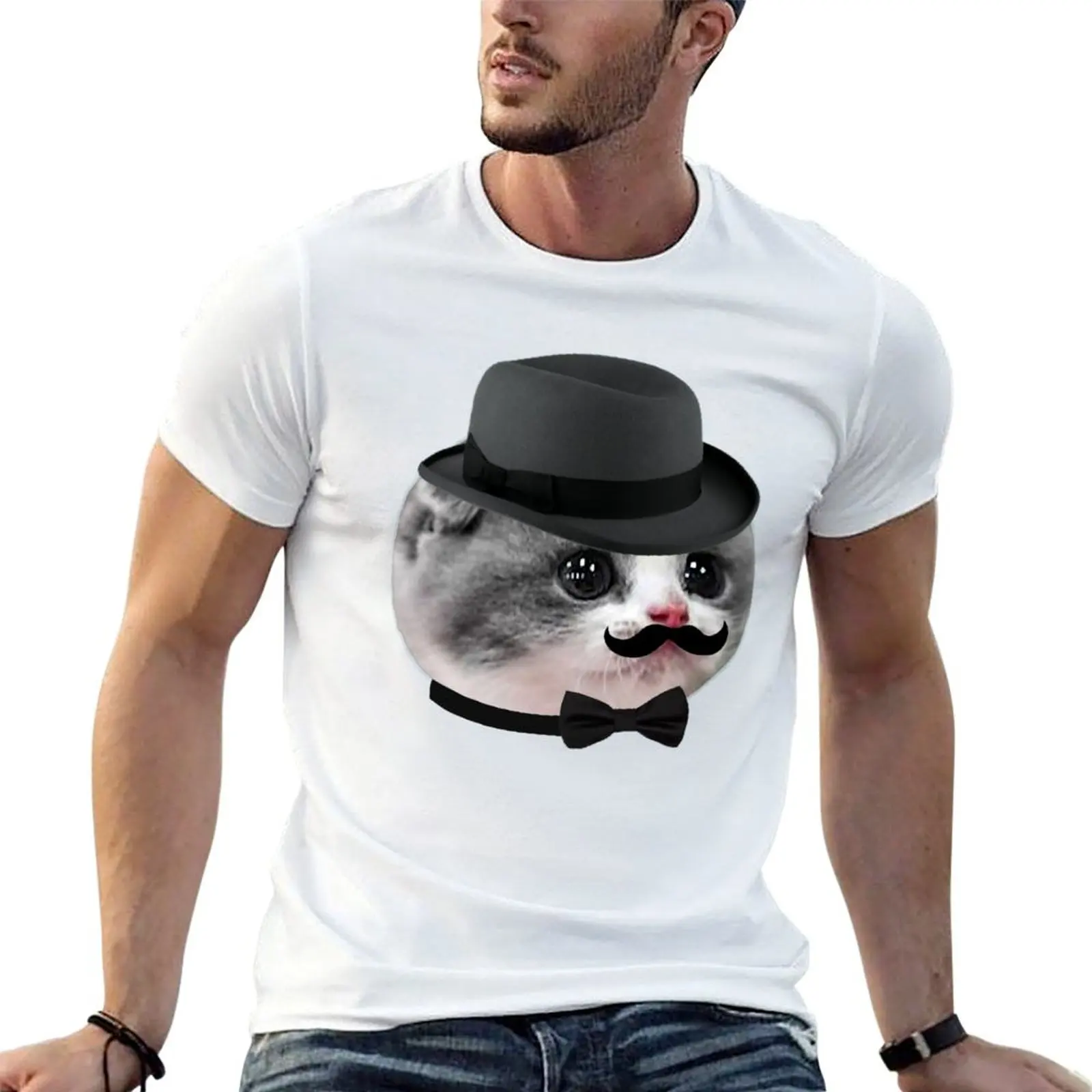 Poirot Cat KaraCroft Active T-Shirt Modern Style Print T-Shirt
