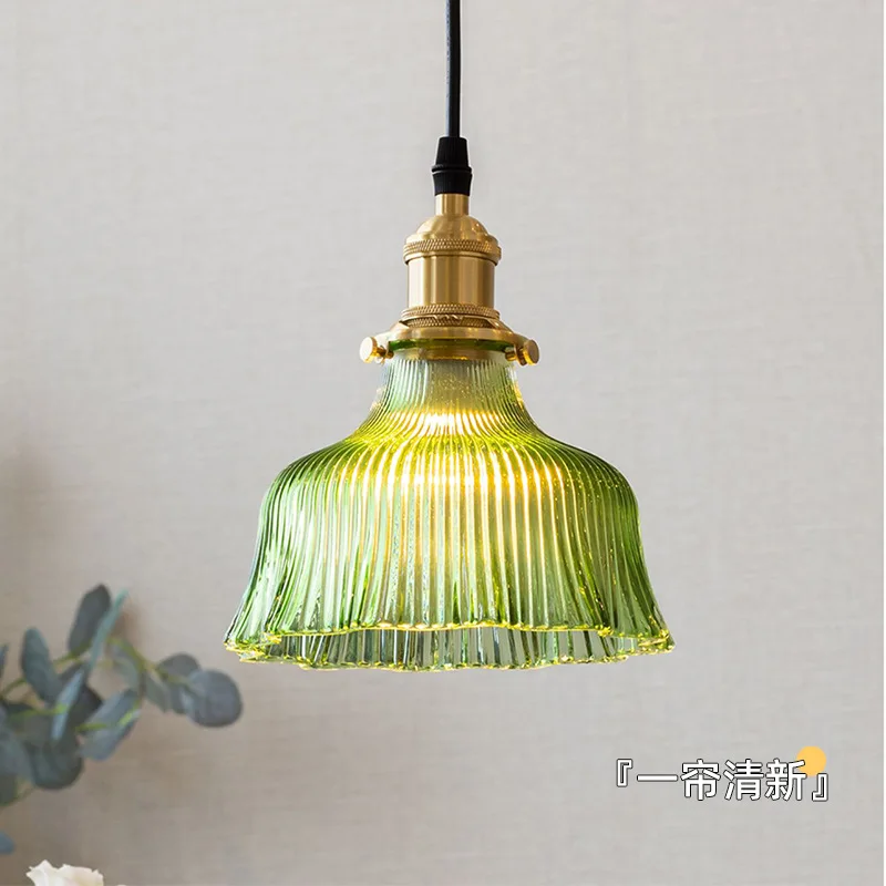 

Nordic Japanese Retro-Ins Brass & Glass Pendant Lamp for Dining/Bedroom/Bar Lighting