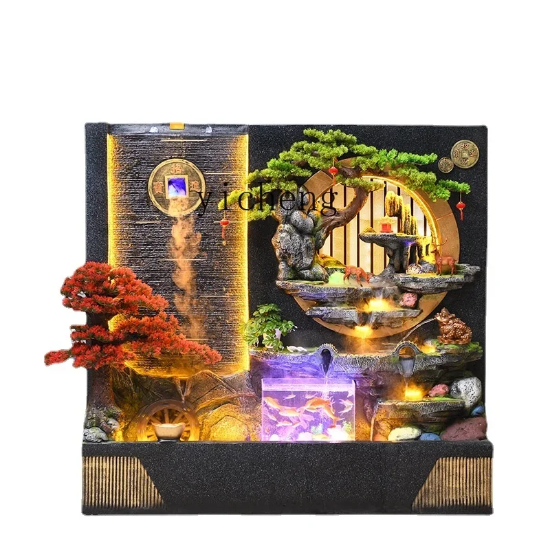 

Living Room Floor Artificial Mountain and Fountain Waterscape Humidifier Circulating Water Decoration