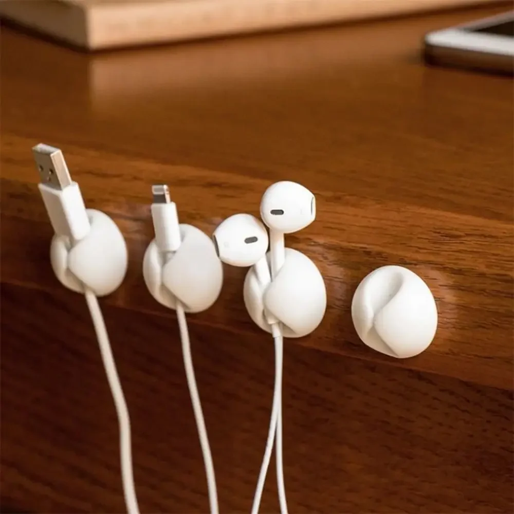 

5 Holes/1 Hole/3 Holes Cable Organizer Self Adhesive Multifunctional Cable Holder Silicone TPR Cord Clips Mouse Wire