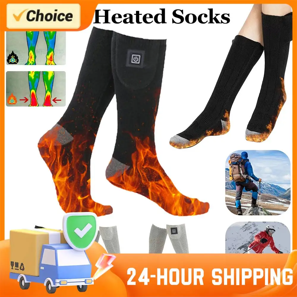 

Thermal Heated Foot Warmer Socks Outdoor Camping Ski Sport Winter Electric Heated Socks 3 Level Temperature Electric Heated Sock