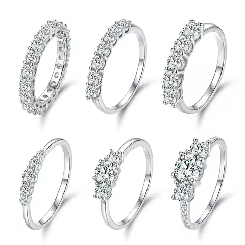 925 Sterling Silver Gorgeous Shiny Round Zircon Ring For Women Engagement Wedding Party Luxury Fashion High Quality Fine Jewelry