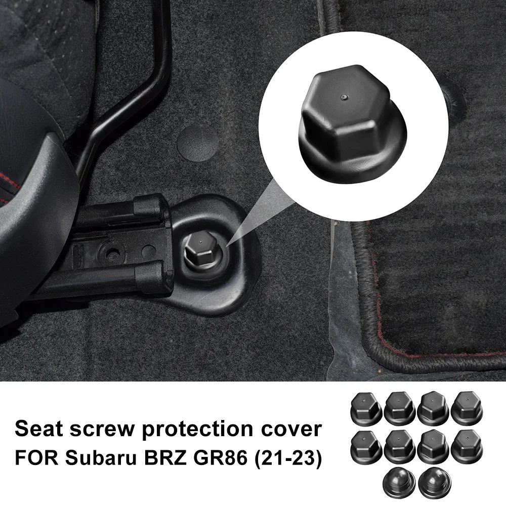 Car Seat Screw Protection 10PCS Caps Cover For Subaru BRZ Toyota GR86 2021 2022 2023 2024 Anti-Rust Hub Screw Ceyes Accessories