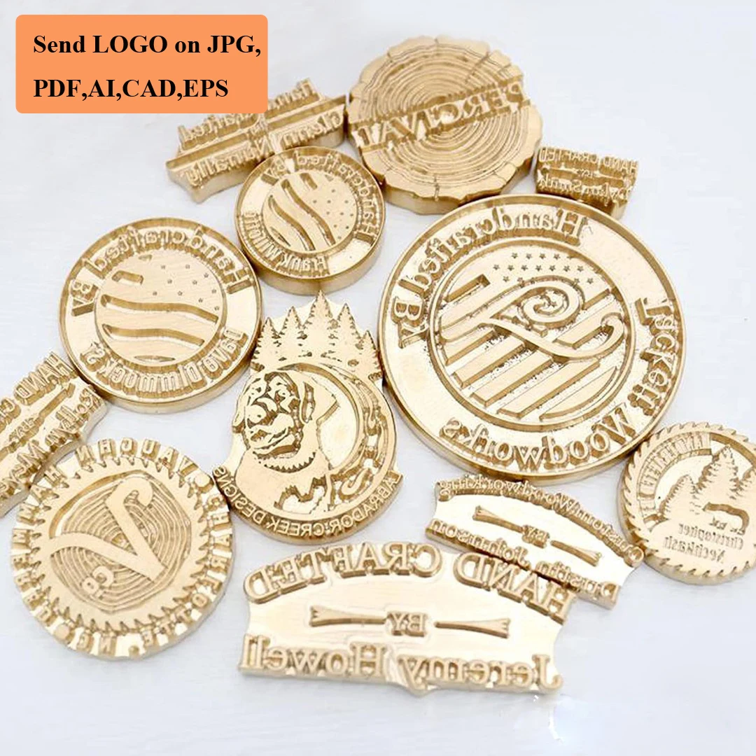 Customize Leather Stamp Brass Mold Personalized Custom LOGO Hot Stamping Wood Cake Branding Iron Craft Emboss Press Stamps Mould