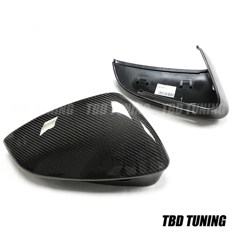 For Audi Q4 E-Tron 2021 2022 2023 Real Carbon Fiber Rear View Mirror Cover Replacement Style With/Without  Assist Hole