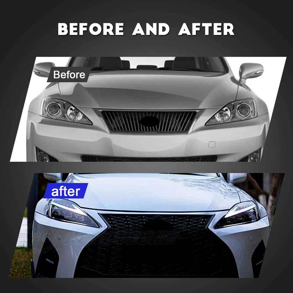 #2046 LEXUS IS ヘッドライト① Lexus用HCMOTIONZ-LEDヘッドライト,rgbカーヘッドライト